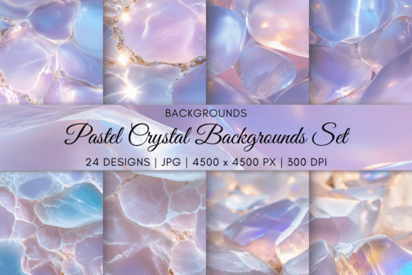 Download Pastel Crystal Backgrounds Set - Crystal Collection