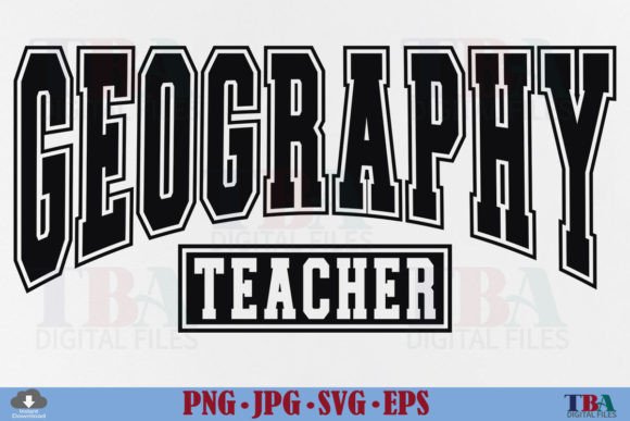 Download Geography Teacher SVG Varsity PNG Design - Premium Resources