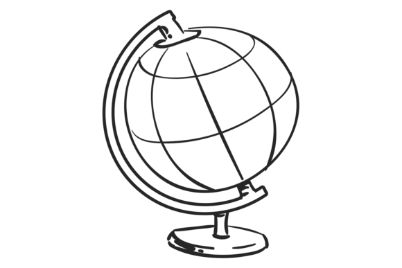 Download School Globe Doodle Icon. Geography Tool - Geography Collection