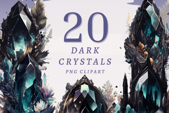 Download Dark Crystals PNG Bundle - Crystal Collection