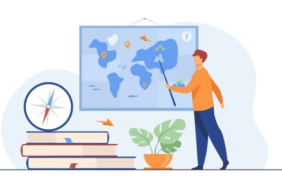 Download Geography Teacher in Class. Speaker Pres - Premium Bundle