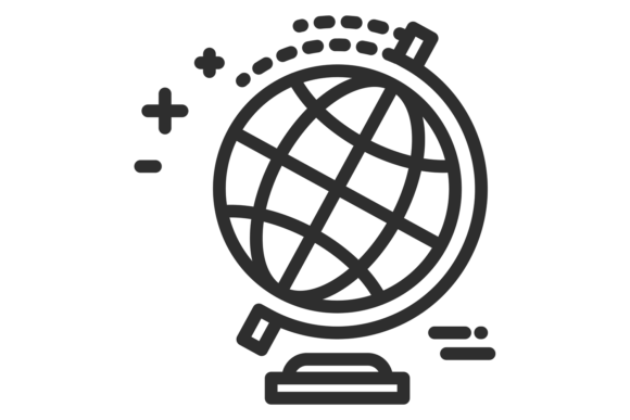 Download School Globe Line Icon. Geography Lesson - Premium Resources