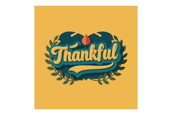 Download Thankful Typography Design with Autumnal - Premium Resources